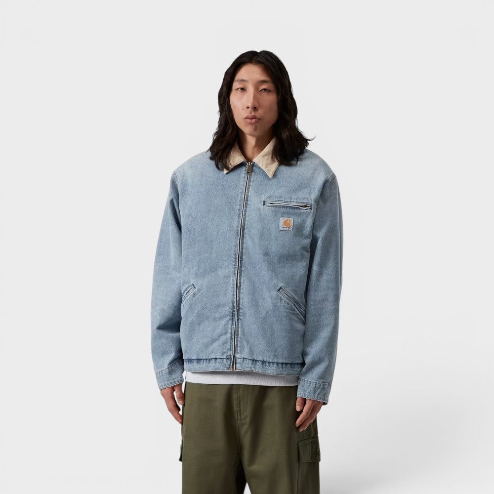 Carhartt Wip Og Detroit Jacket Blue Dusty H Brown Burst Washed I036593-2xn-ur