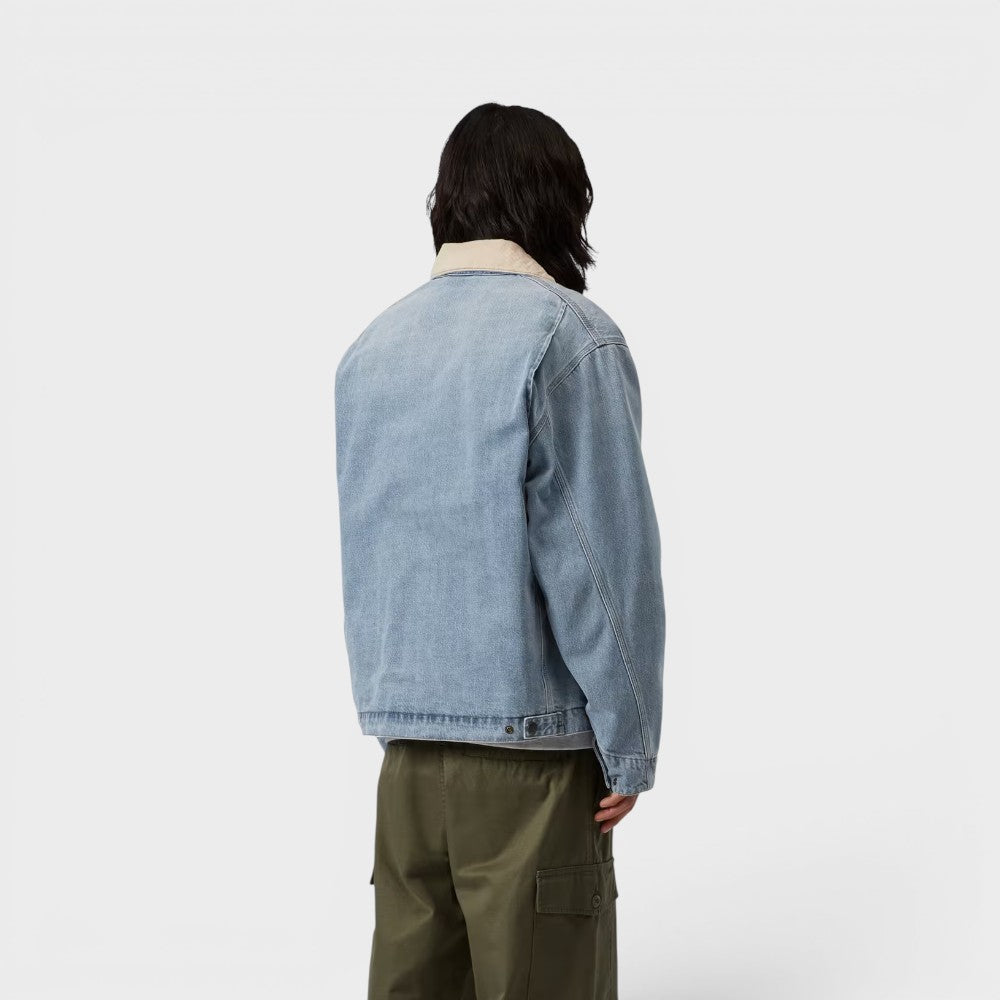 Carhartt Wip Og Detroit Jacket Blue Dusty H Brown Burst Washed I036593-2xn-ur