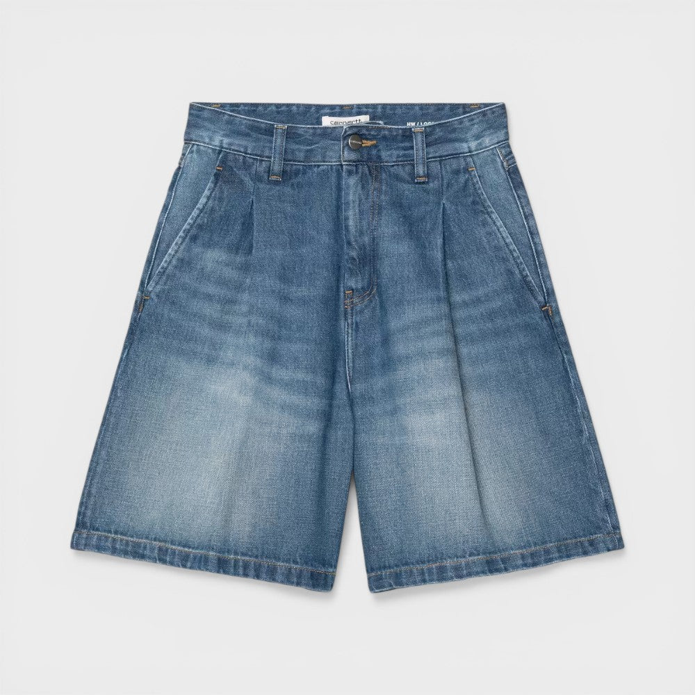 Carhartt Wip W Alta Short Blue Dark Used Wash I033345-01-4l