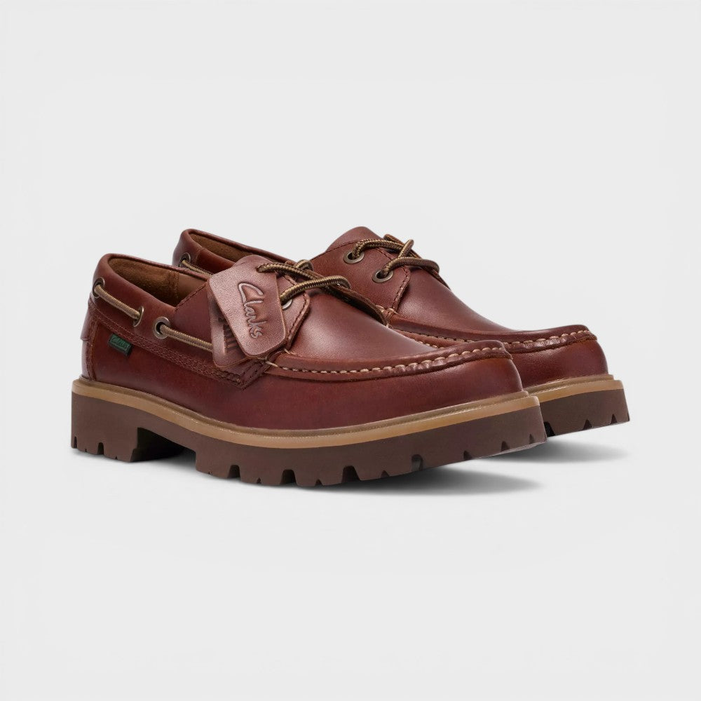 Clarks Cleyhill Boat Brown Leather 26186176