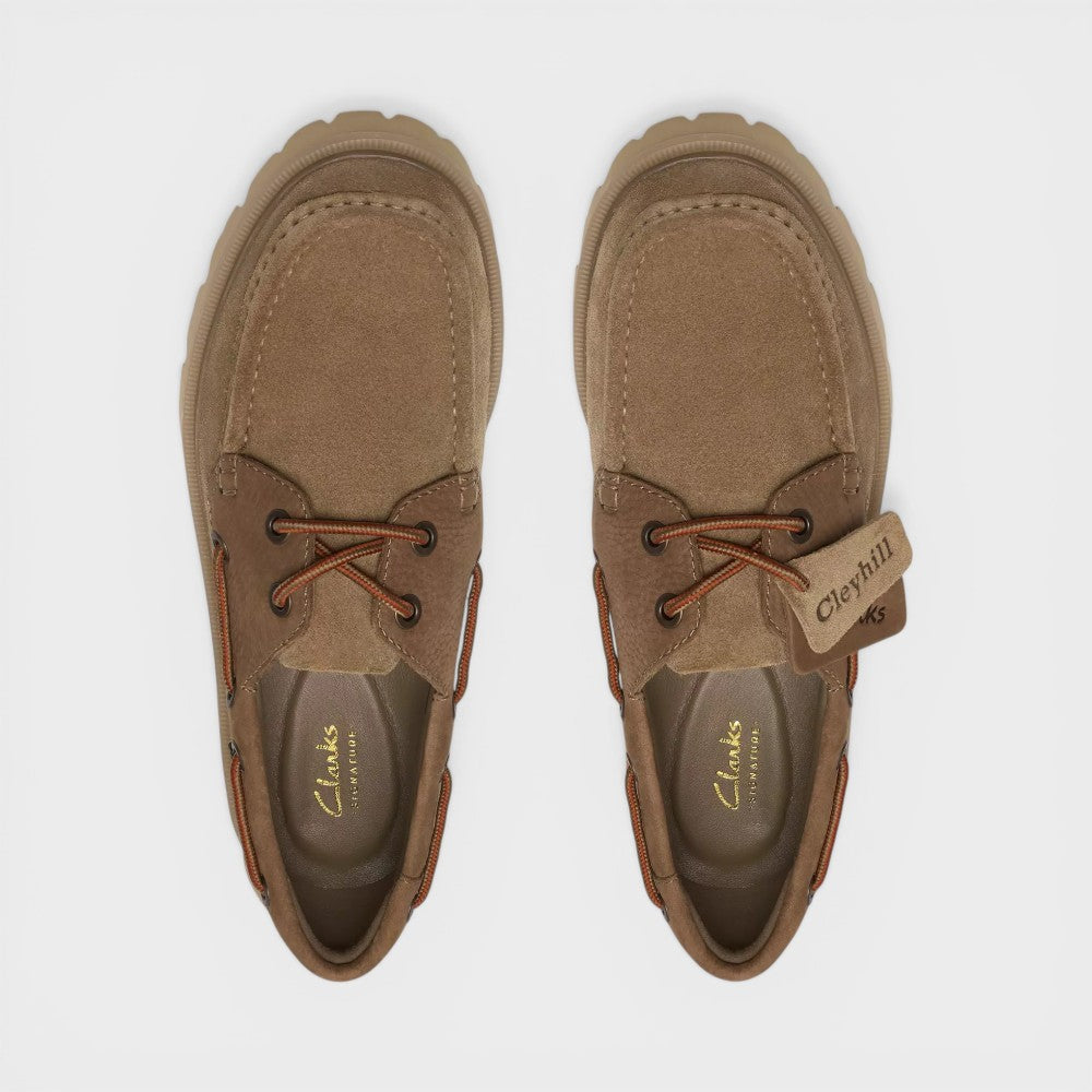 Clarks Cleyhill Boat Dark Sand 26186178
