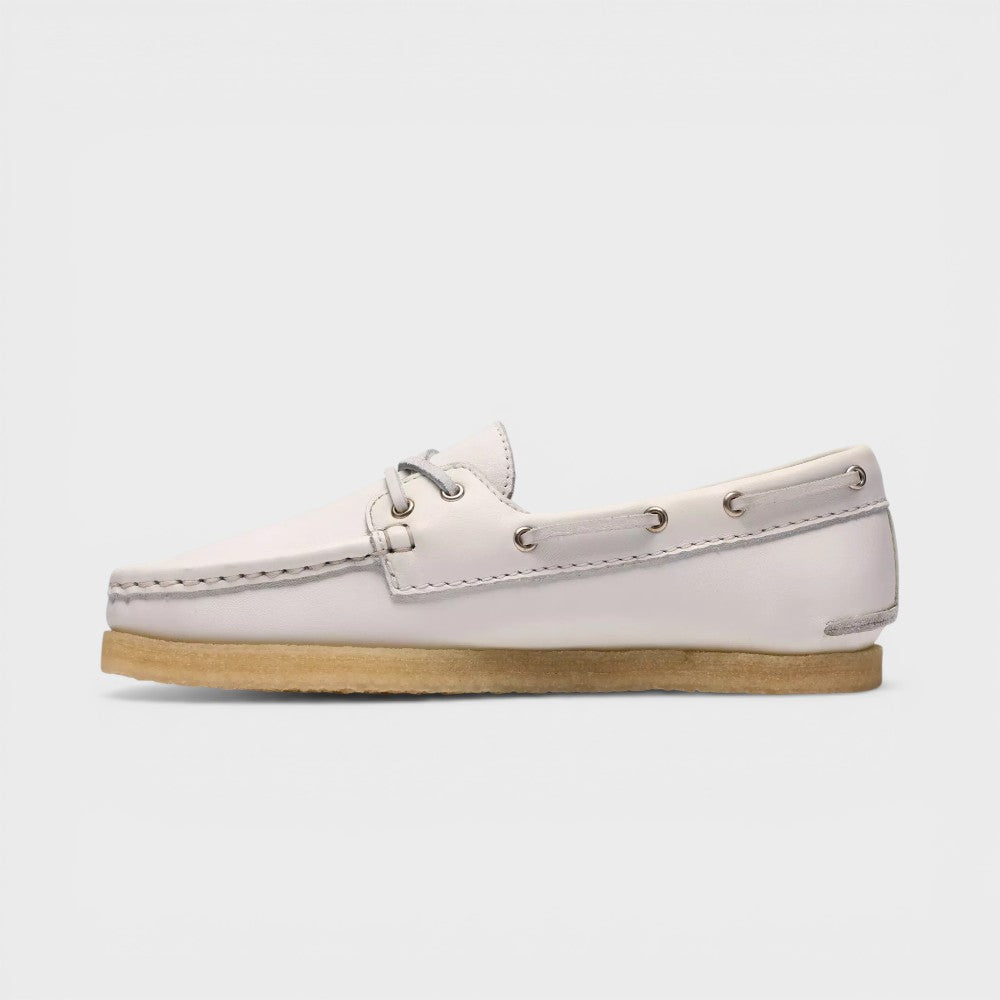 Clarks Godney Boat W White Grain 26186475