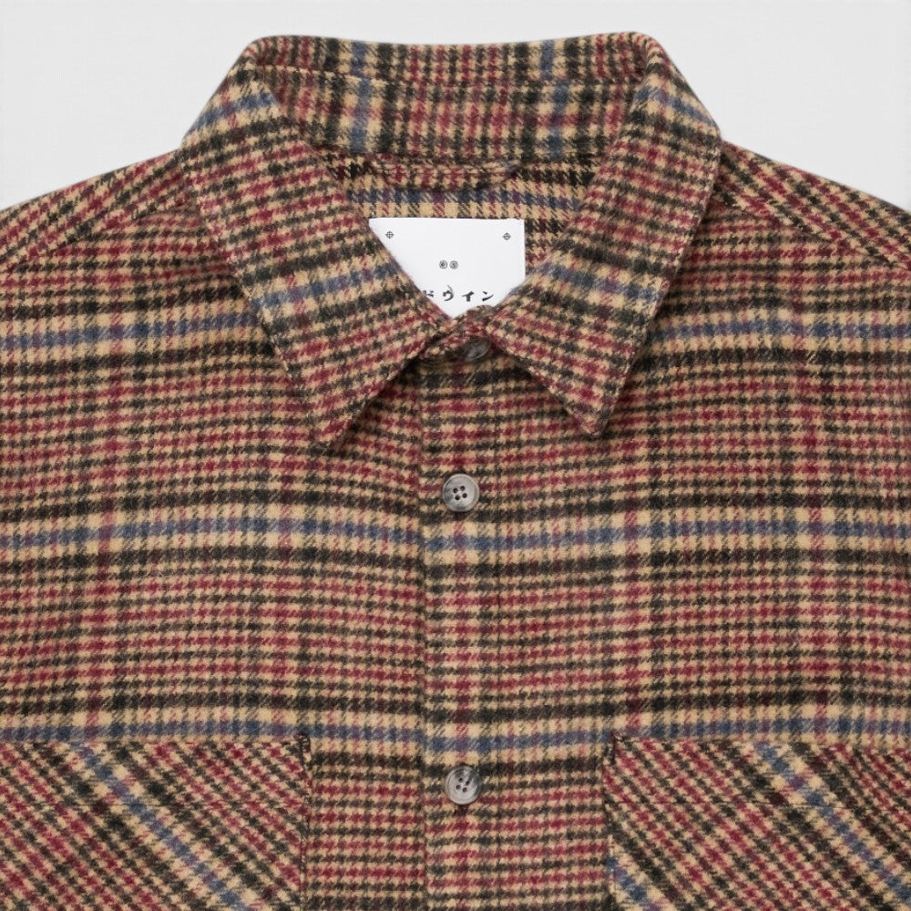 Edwin Julius Shirt L/S Burgundy Blue I037312-3mj-67