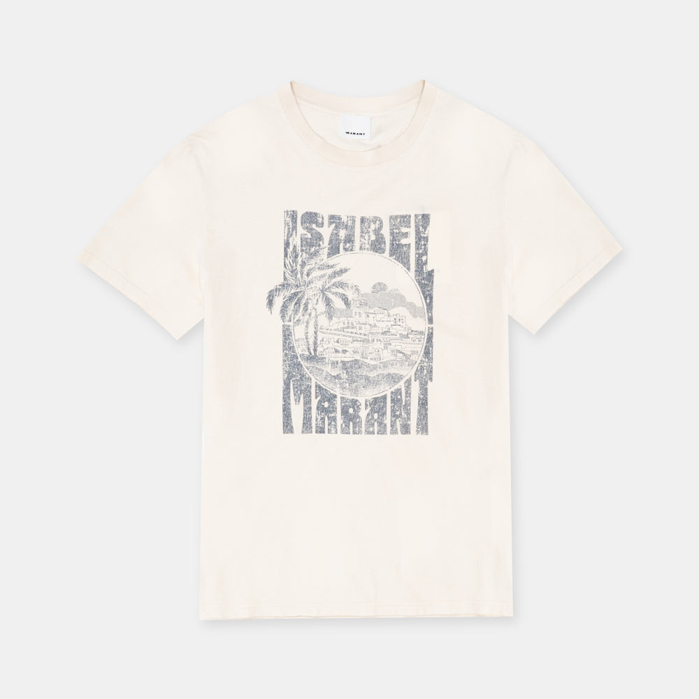 Marant Honore Tshirt Ecru C3n09h-23ec