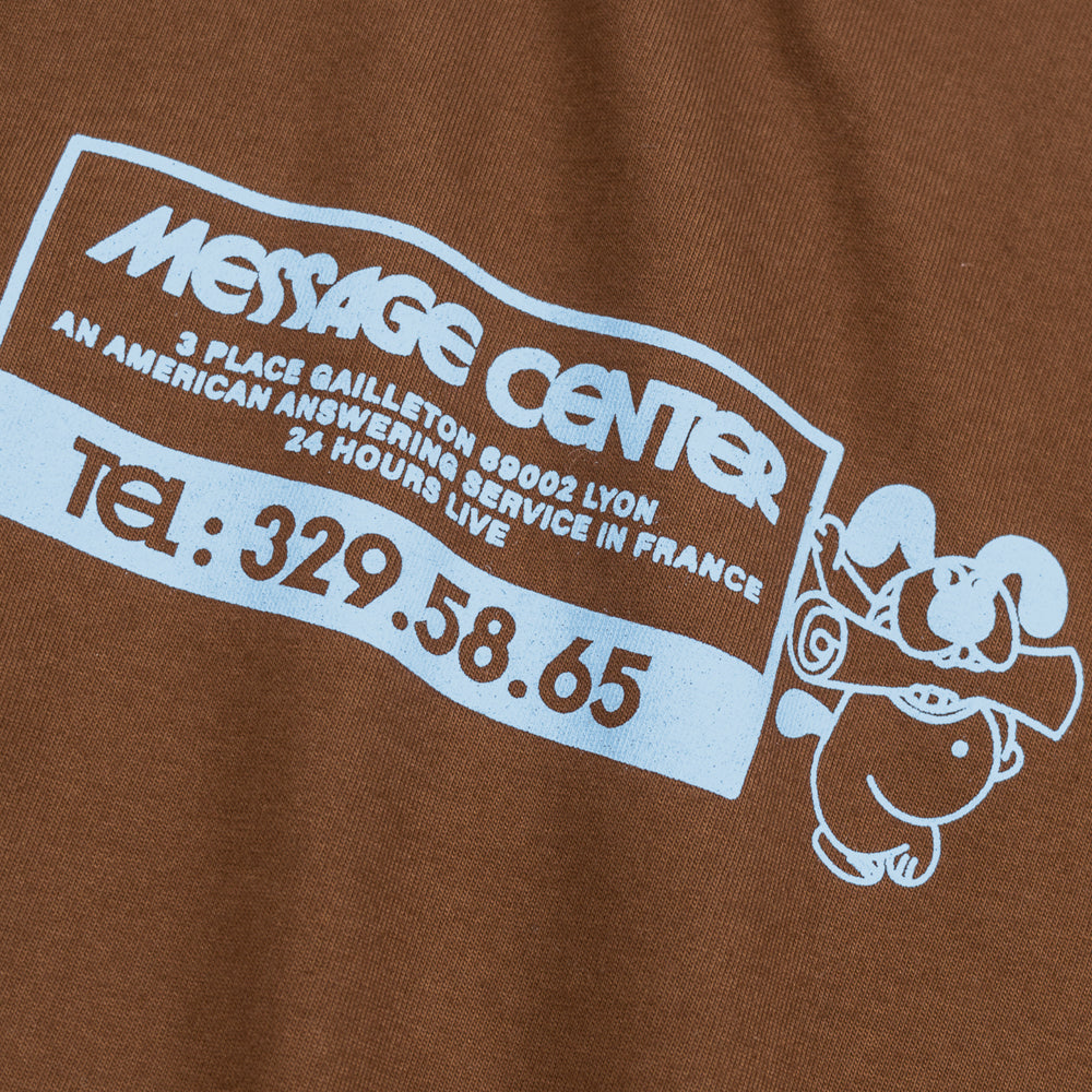 Reception Ls Tee Message Choco Brown F0250