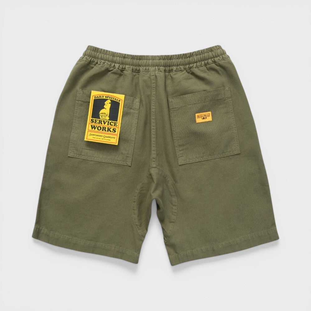 Service Works Classic Chef Shorts Olive Sw018s26-olive