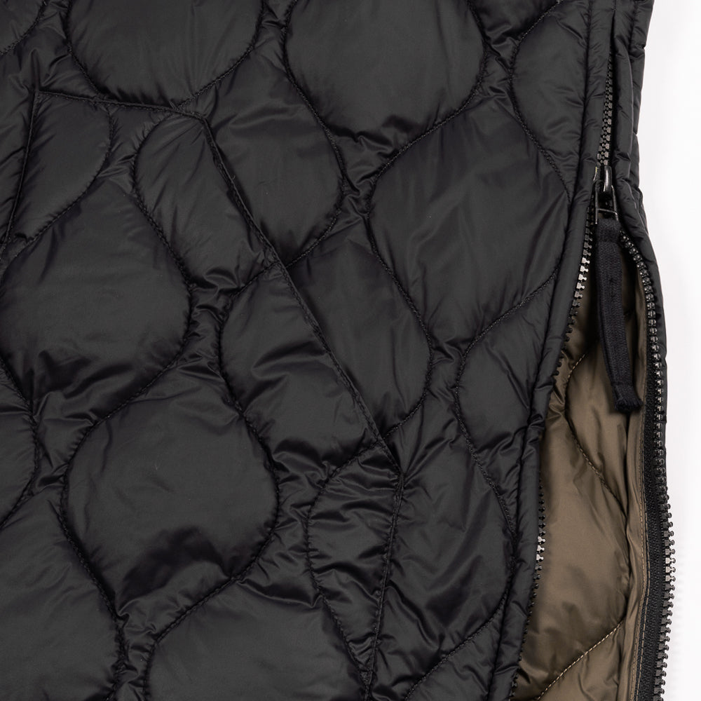 Taion Military Zip V-neck Down Vest Black Taion-001alszml-1