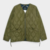 Taion Military Zip Vneck Down Jacket Dark Olive TAION-101ZML-1-D-OLIVE