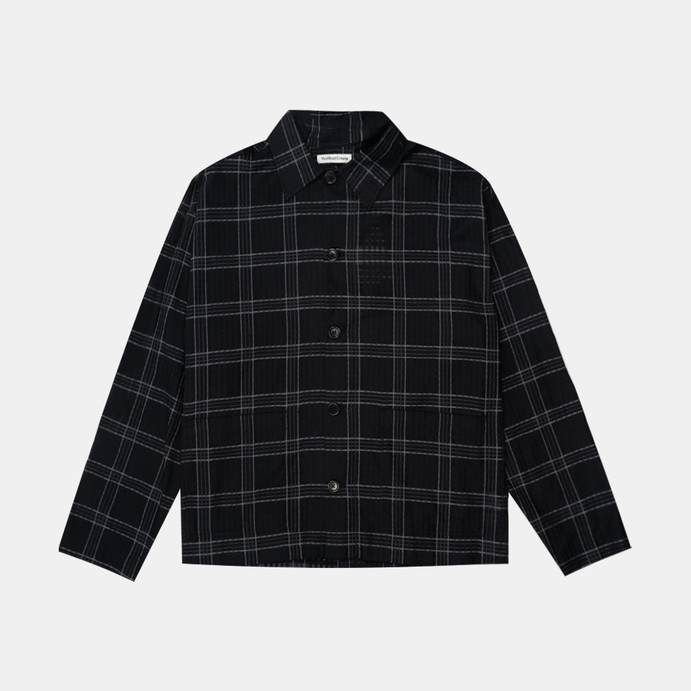 Ymc Pj Overshirt Black/Grey P2zap-black/Grey