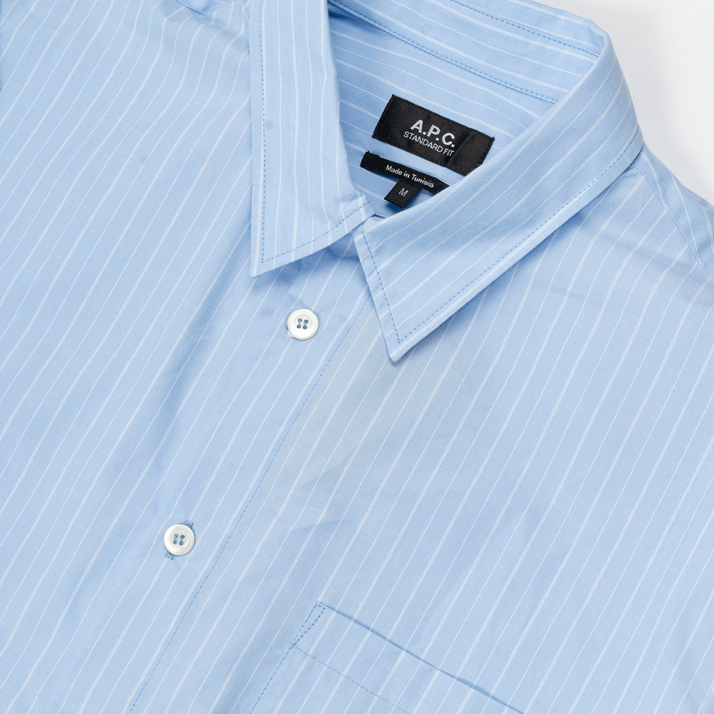 A.p.c. Chemise Clement Bleu Iaa-bleu