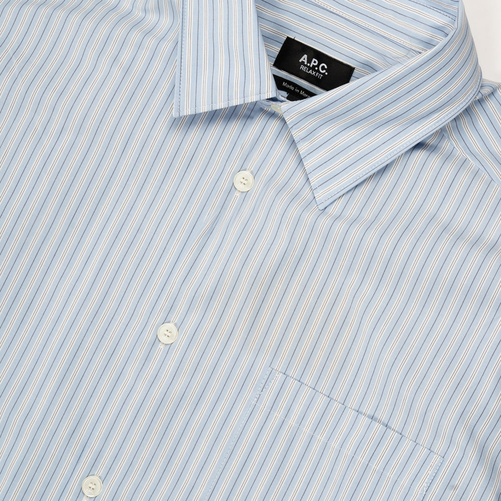 A.p.c. Chemise Malo Bleu Clair Cohjj-h12532-iab