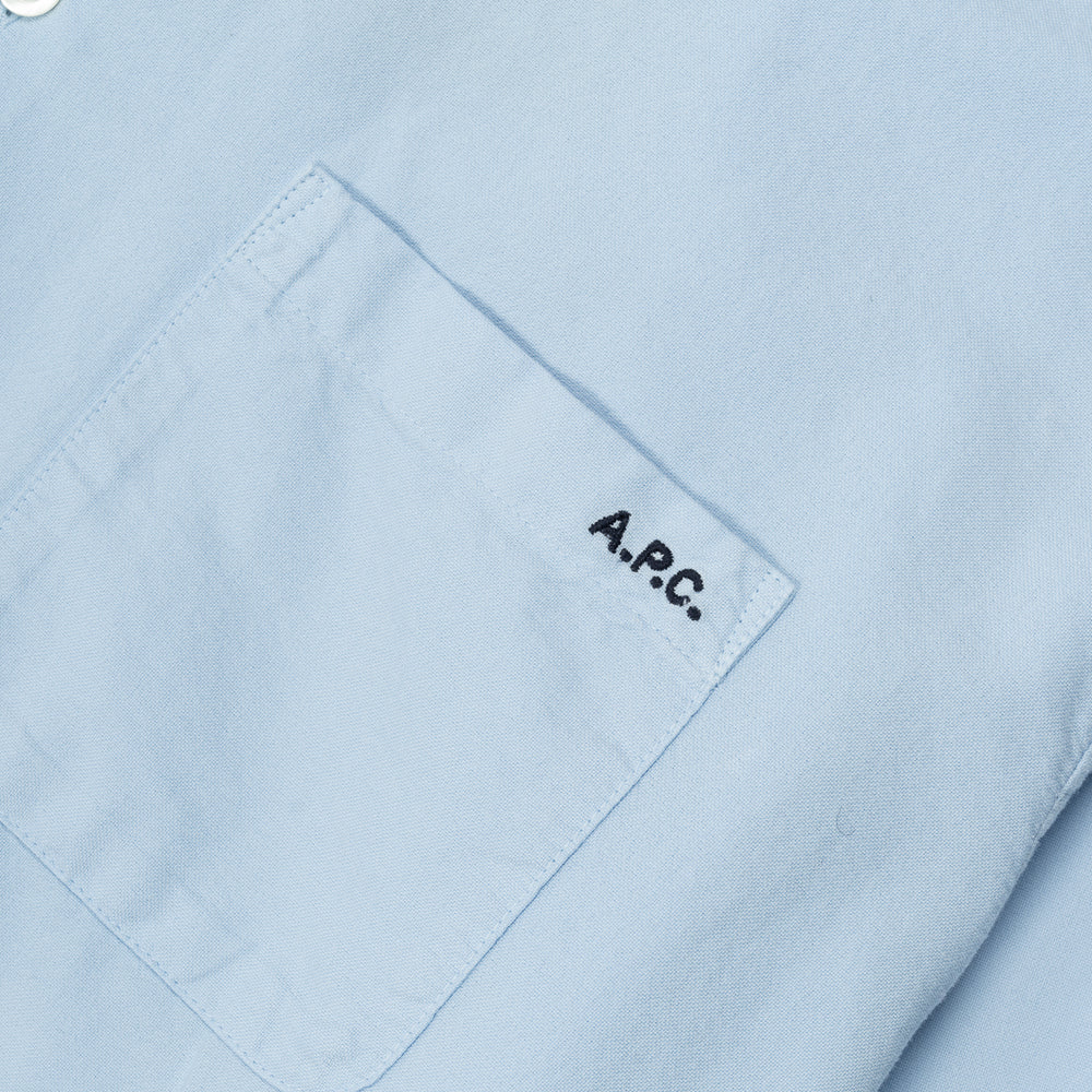 A.p.c. Chemise Mateo Logo Bleu Clair Cohah-h12599