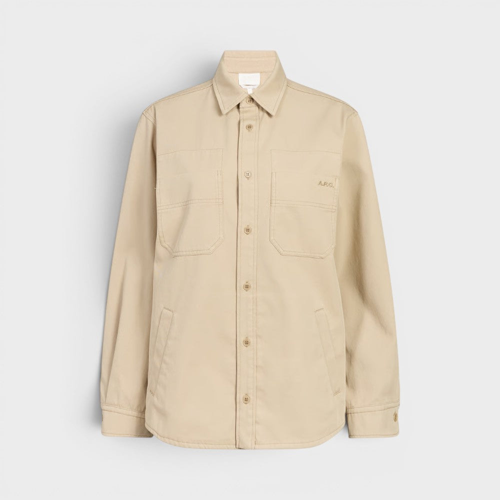 A.p.c. Overshirt Denim Japonais Beige Cohnz-m32027-baa