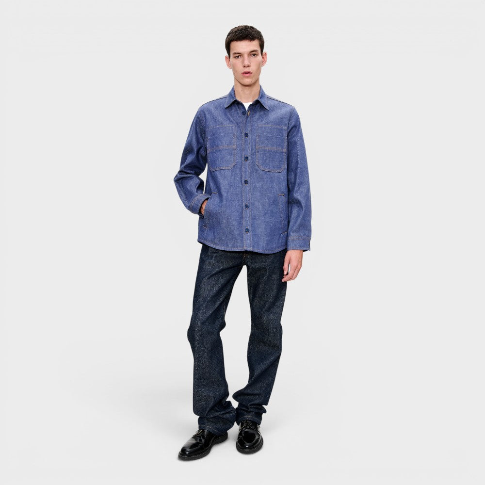 A.p.c. Overshirt Denim Japonais Bleu Cohlx-m32027-iaa