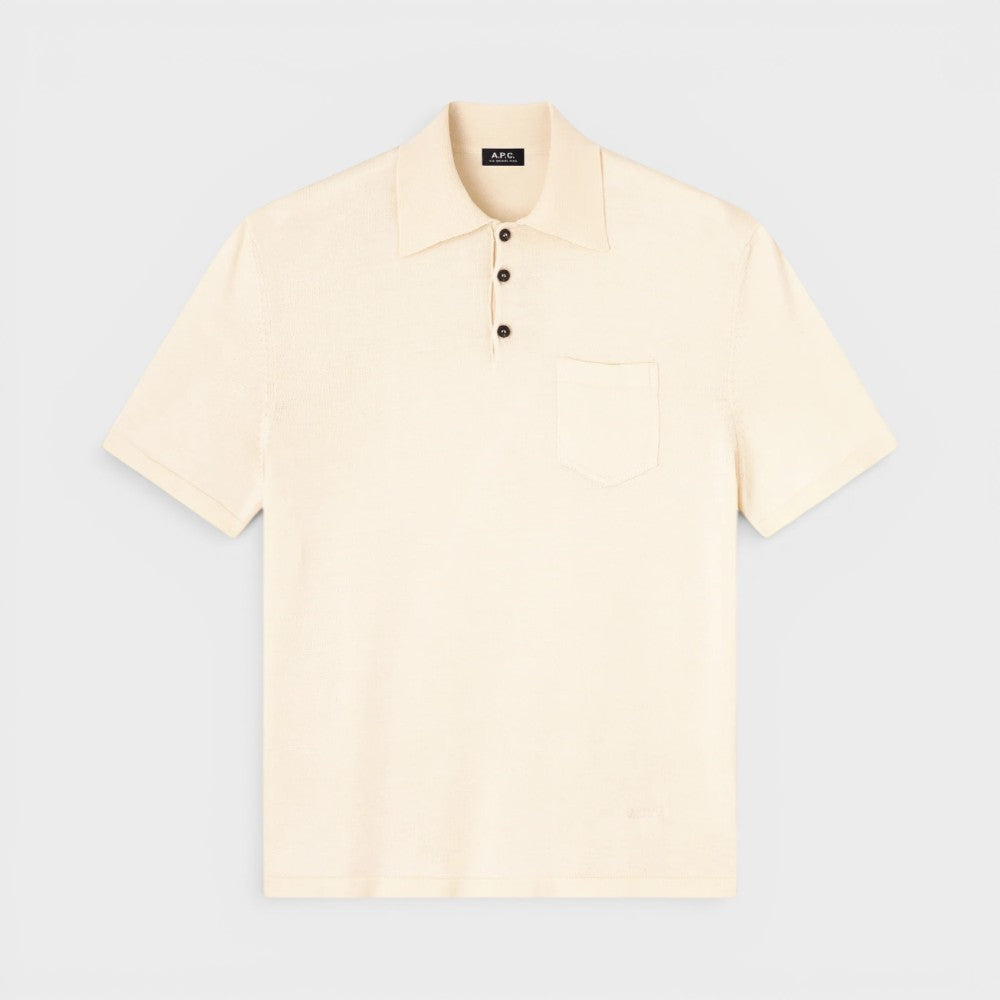 A.p.c. Polo Colin Knitwear Ecru Cohnw-h23478-aad