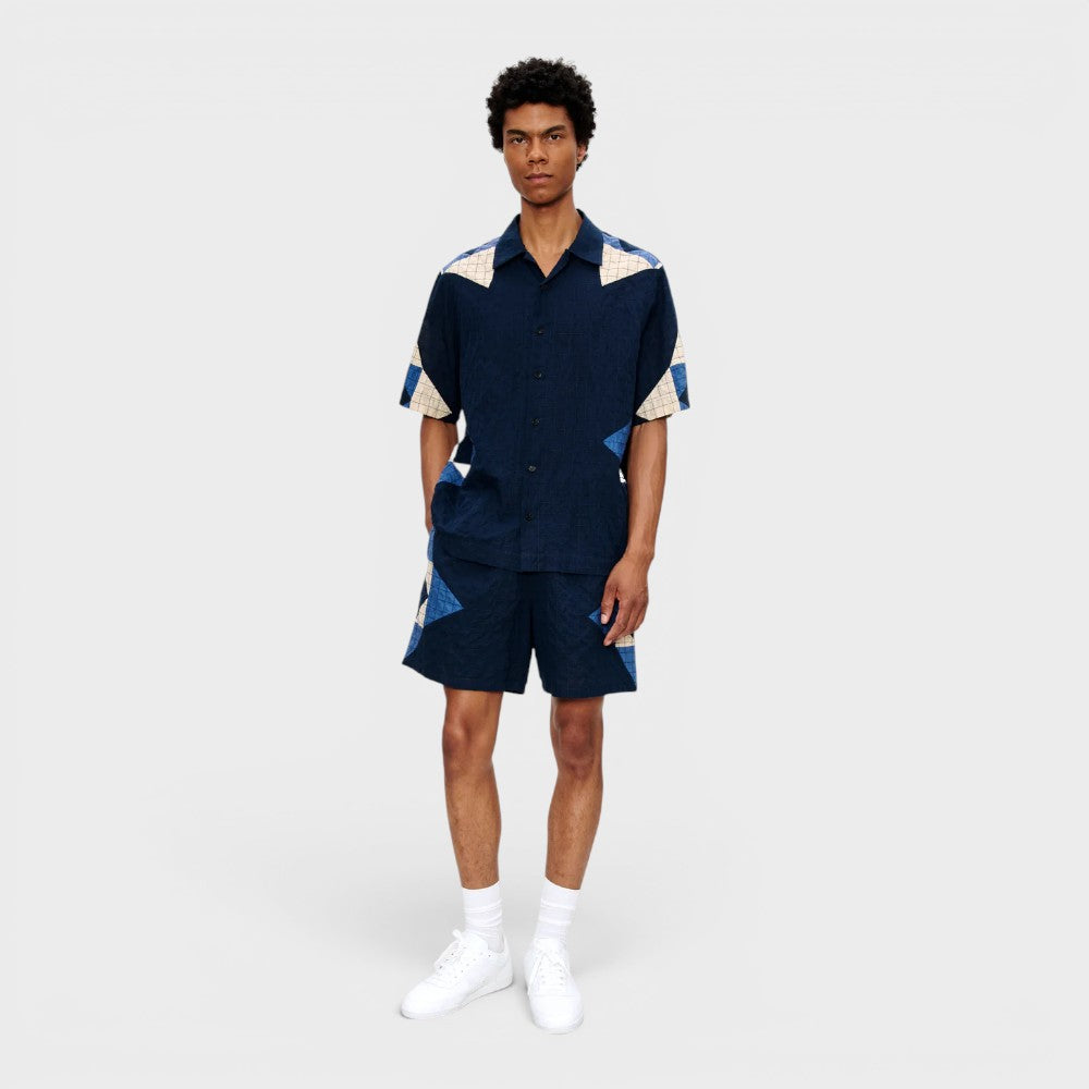 A.p.c. Short Patchwork Indigo Cohop-h10011-iai