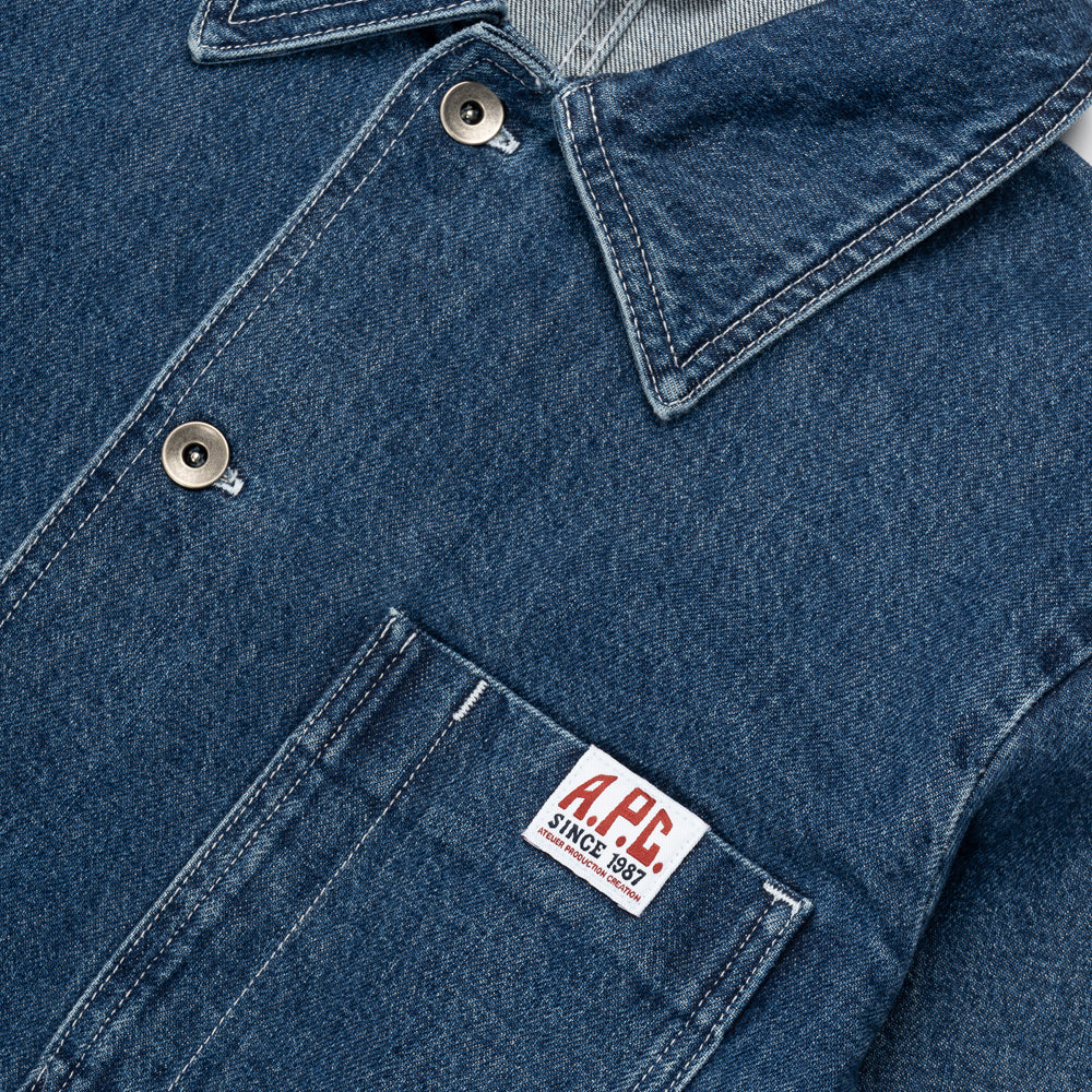 A.p.c. Veste Ralph Indigo Delave Cohet-h02994-ial