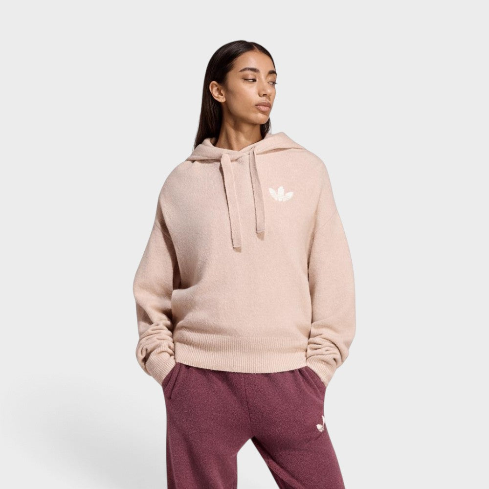 Adidas Essential Knit Hoodie Maille Wonder Taupe Rose Kr9159