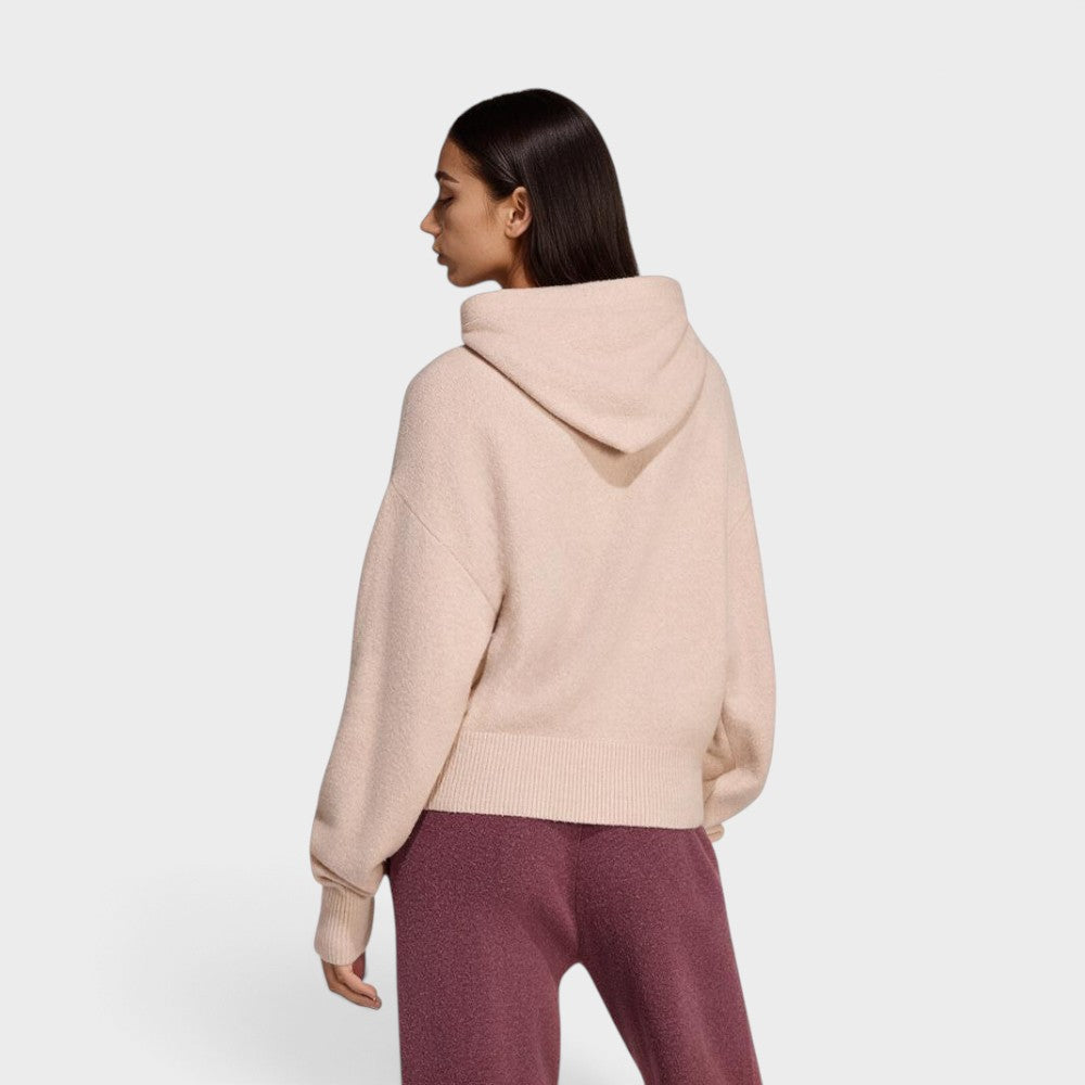 Adidas Essential Knit Hoodie Maille Wonder Taupe Rose Kr9159