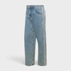 Adidas Jean Denim Jambes Droites Taille Mi-Haute Firebird Adicolor Worn Blue Denim KS4966