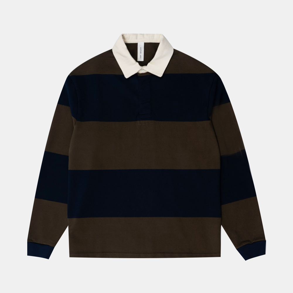 Another Aspect Another Rugby Polo 1.0 Navy Brown ARP-10-NBS