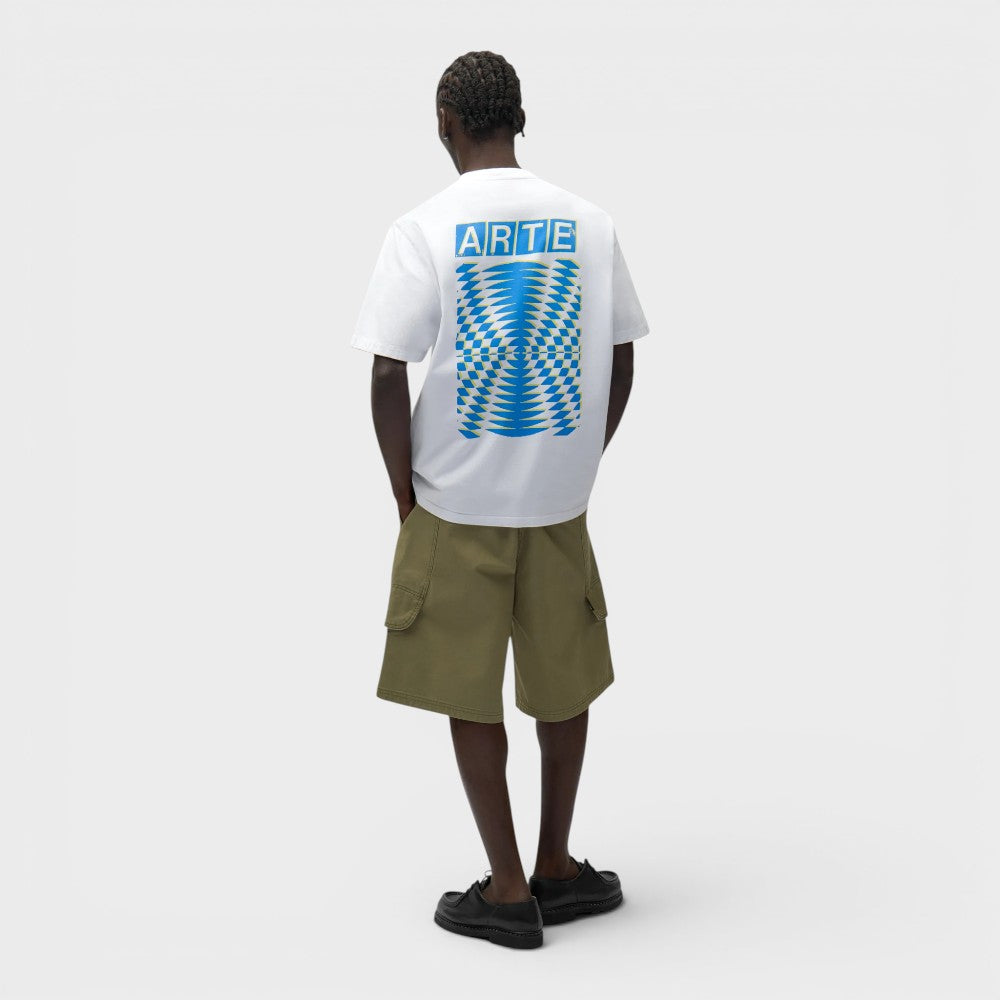 Arte Antwerp Abstract Back Print T-shirt White Ss26-139t-white