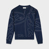 Arte Antwerp Allover Circle Logo Knit Navy SS26-179K-NAVY