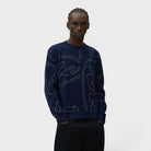Arte Antwerp Allover Circle Logo Knit Navy Ss26-179k-navy