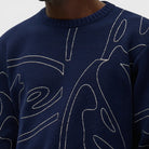 Arte Antwerp Allover Circle Logo Knit Navy Ss26-179k-navy