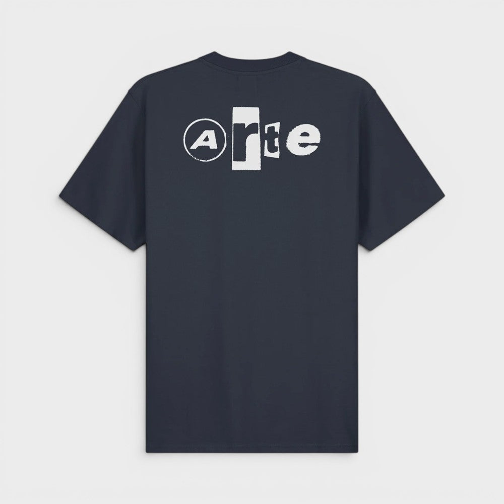Arte Antwerp Back Collage T-shirt Navy Ss26-100t-navy