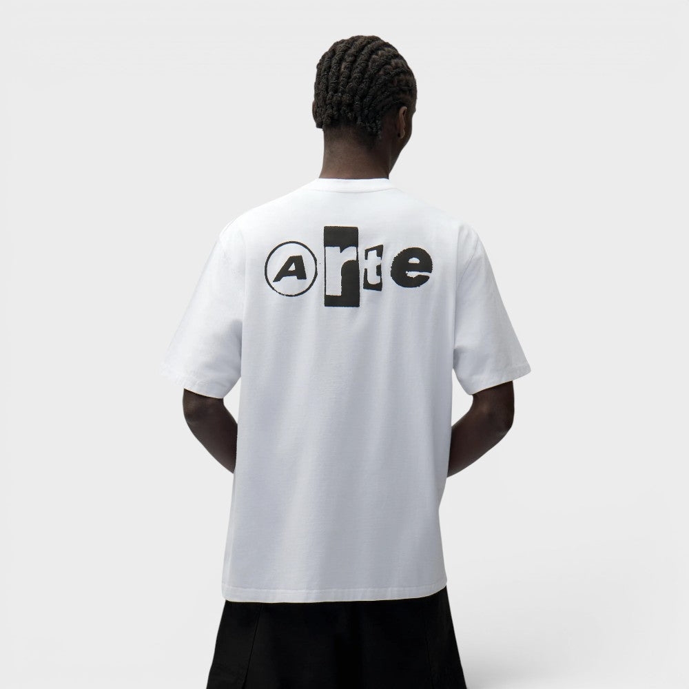 Arte Antwerp Back Collage T-shirt White Ss26-100t-white