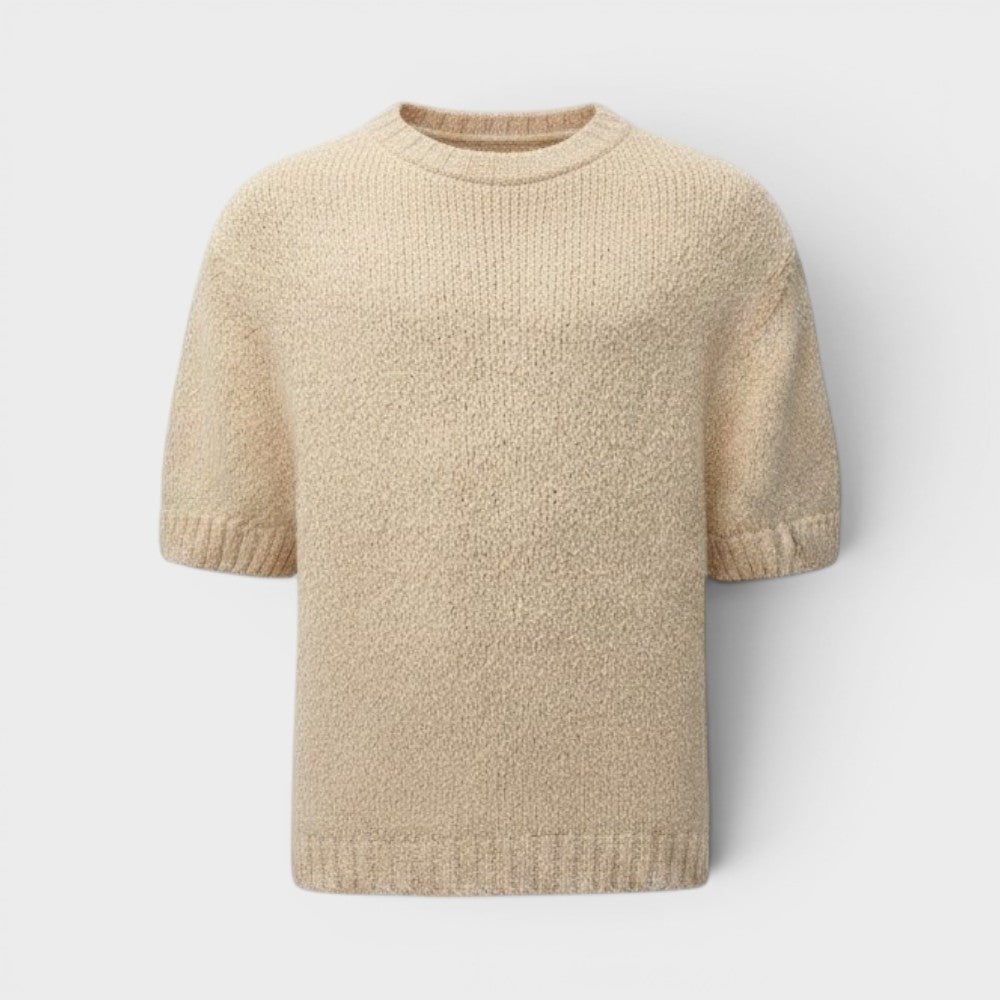 Arte Antwerp Back Graphic Knit T-shirt Cream Ss26-176k-cream