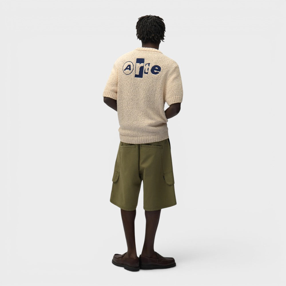 Arte Antwerp Back Graphic Knit T-shirt Cream Ss26-176k-cream