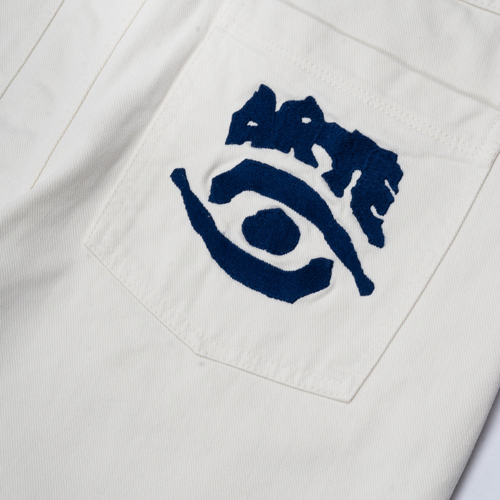 Arte Antwerp Back Pocket Graphic Pants Cream Aw25-080p