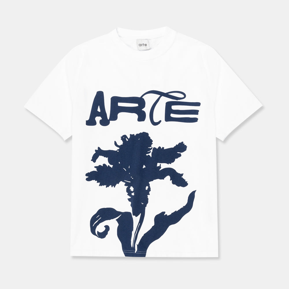 Arte Antwerp Big Flower T-shirt White Ss25-115t-100