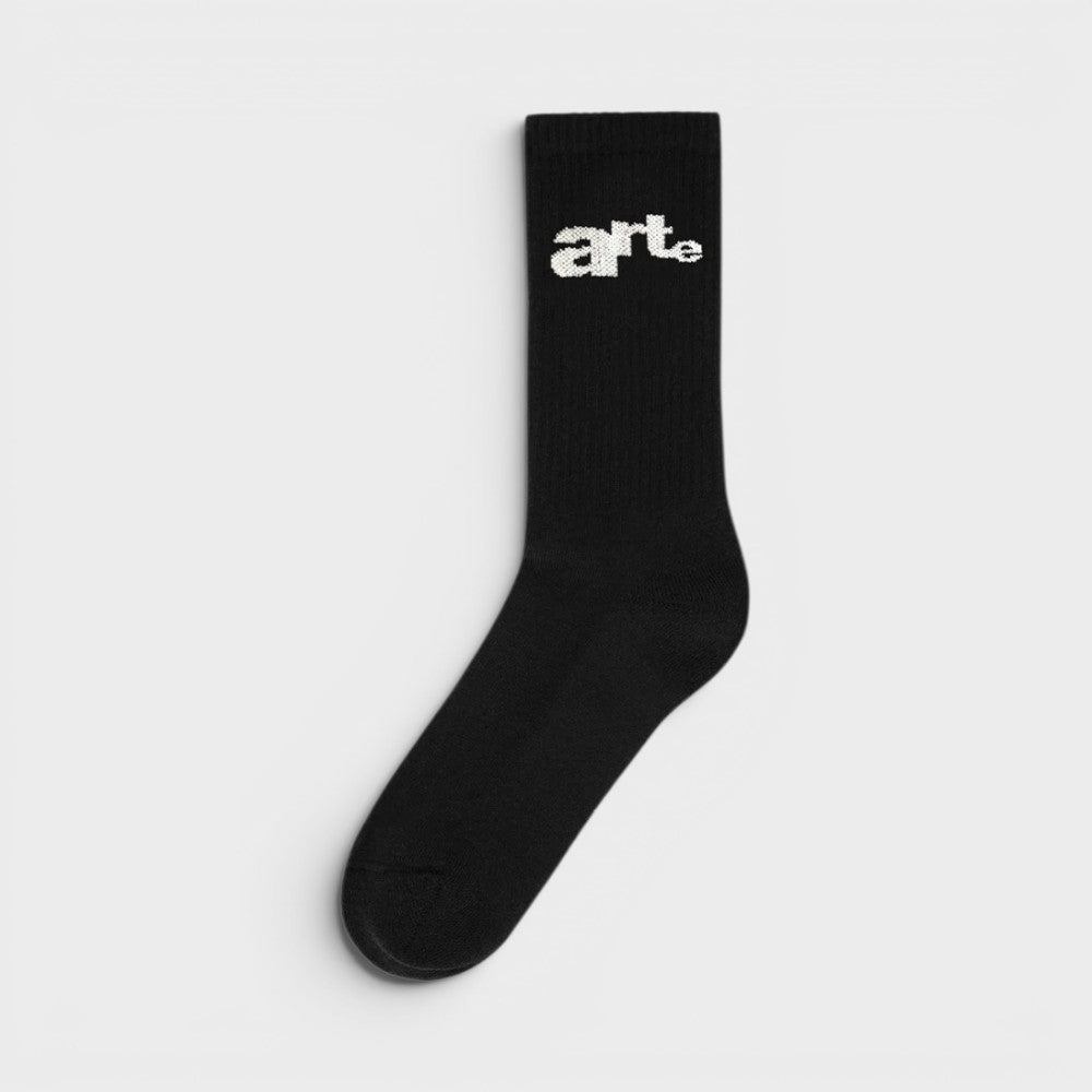 Arte Antwerp Big Logo Socks Black Ss26-197m-black
