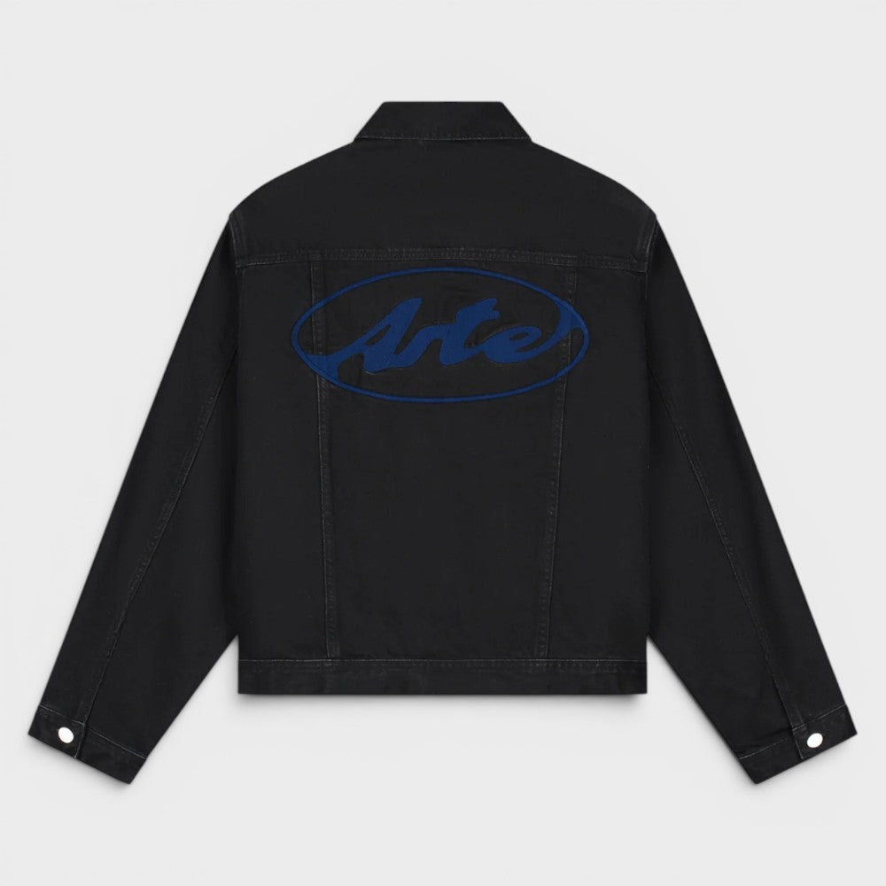 Arte Antwerp Circle Logo Jeans Jacket Black Ss26-213j-1