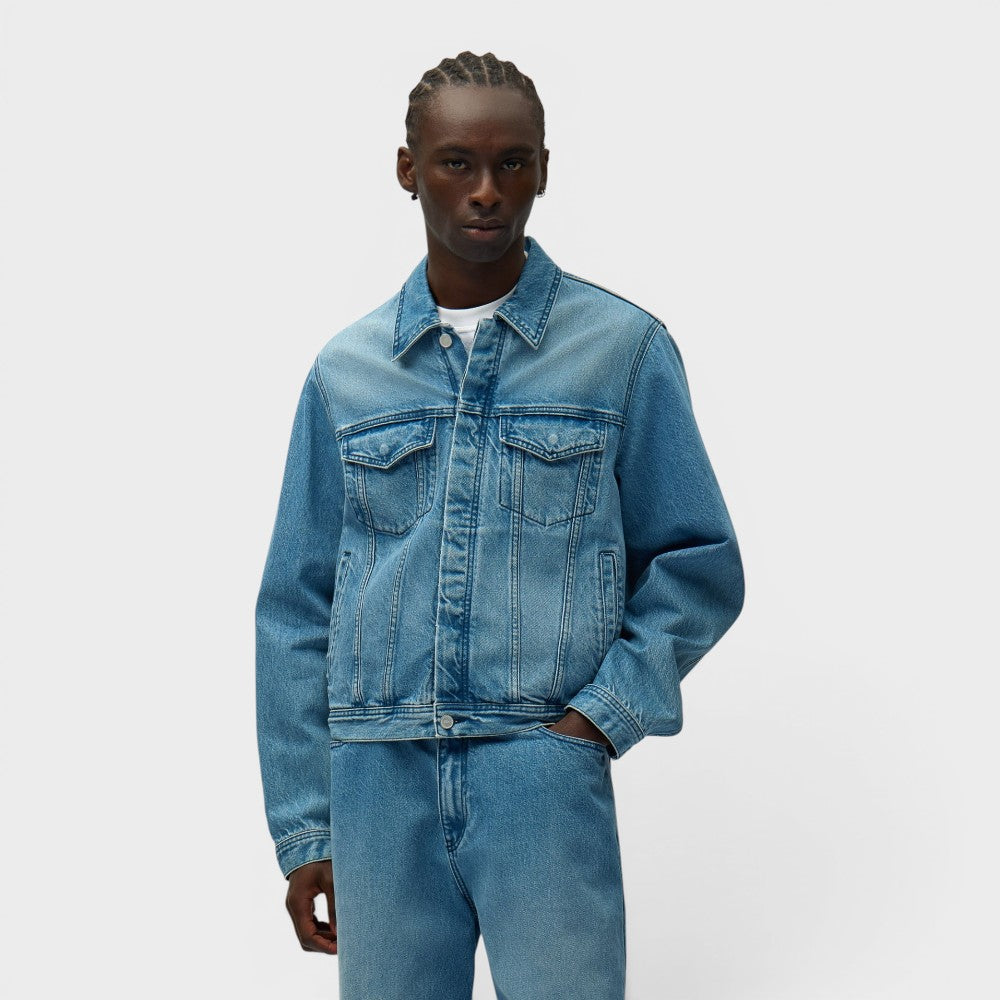 Arte Antwerp Circle Logo Jeans Jacket Denim Bleach Ss26-170j-488