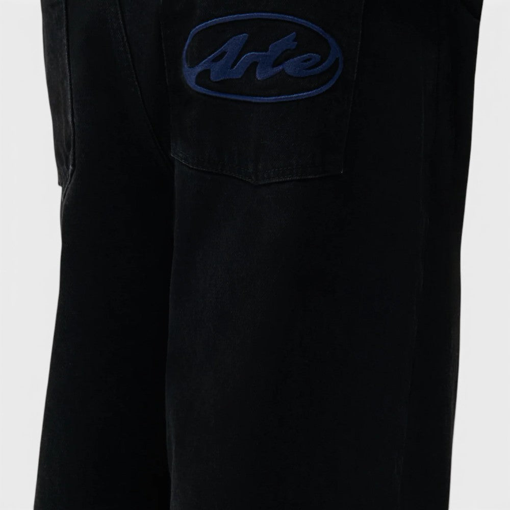 Arte Antwerp Circle Logo Pocket Pants Black Ss26-211p-black