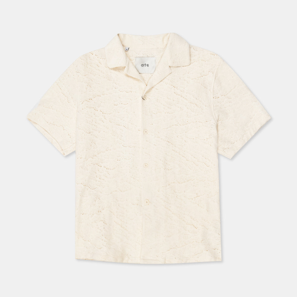 Arte Antwerp Crochet Shirt Cream Ss25-233s-250