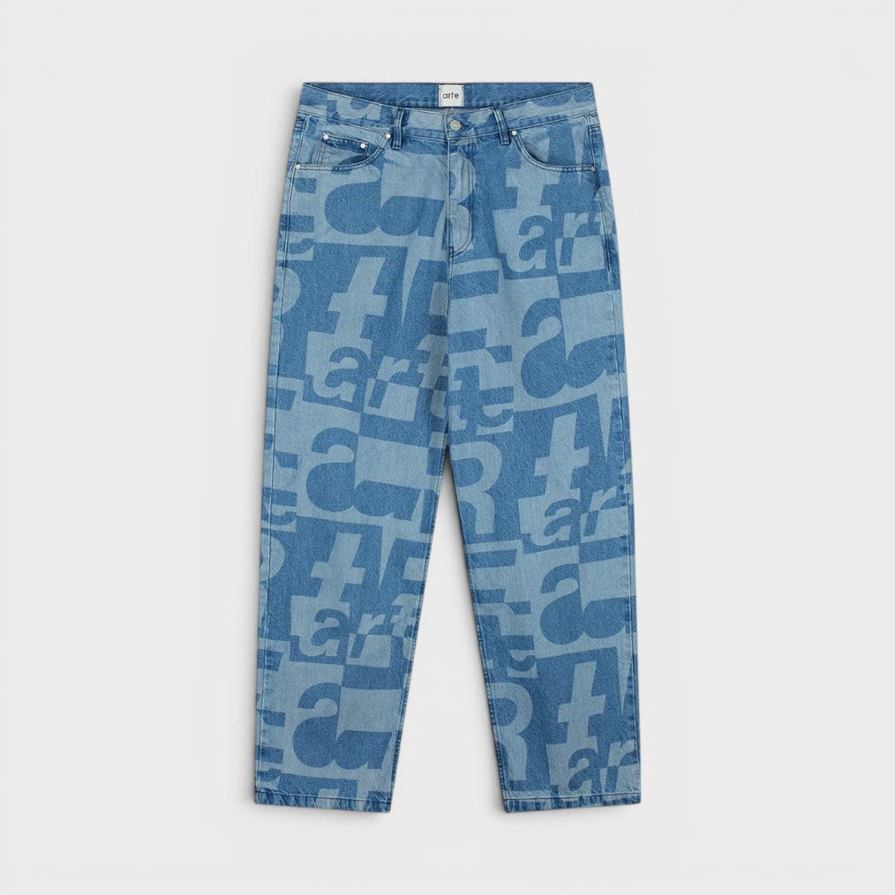 Arte Antwerp Denim Allover Pants Raw Denim Ss26-229p-raw-denim