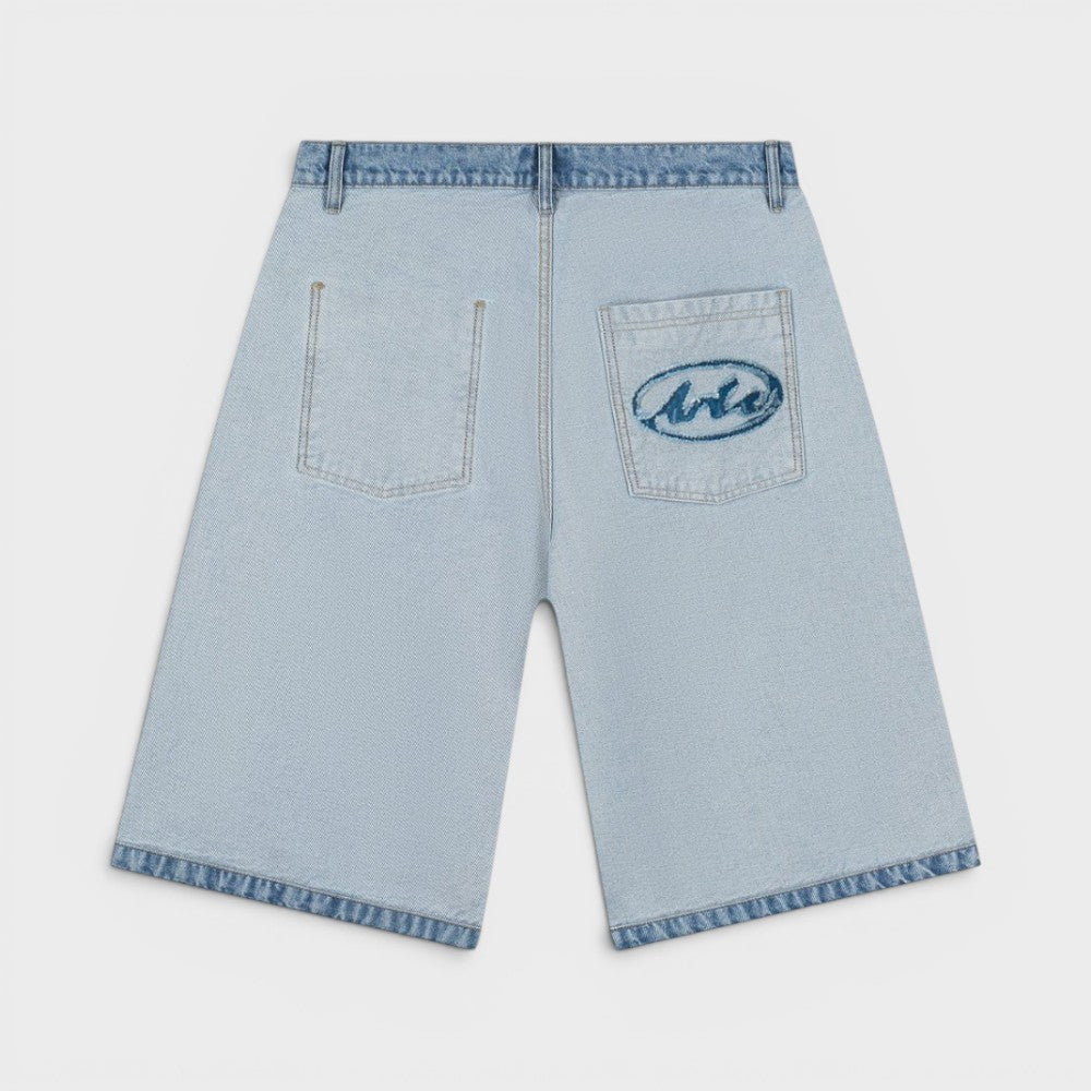 Arte Antwerp Denim Inside/Out Shorts Denim Bleach Ss26-237-sho-denim-bleach