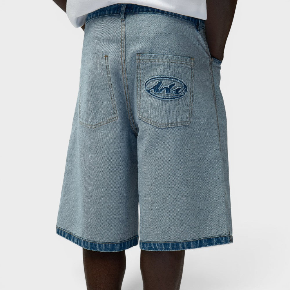 Arte Antwerp Denim Inside/Out Shorts Denim Bleach Ss26-237-sho-denim-bleach