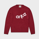 Arte Antwerp Distorted Logo Sweater Bordeaux Ss26-091k-1-bordeaux