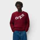 Arte Antwerp Distorted Logo Sweater Bordeaux Ss26-091k-1-bordeaux