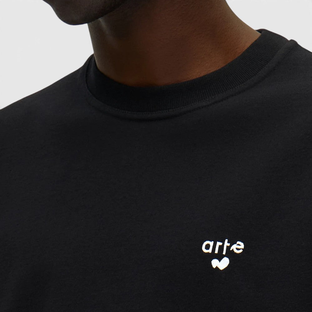Arte Antwerp Heart Logo T-shirt Black Ss26-125t-black