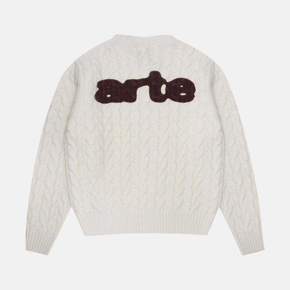 Arte Antwerp Knit Sweater Cream Aw25-135k