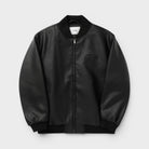 Arte Antwerp Leather Varsity Jacket Black Ss26-063j-black