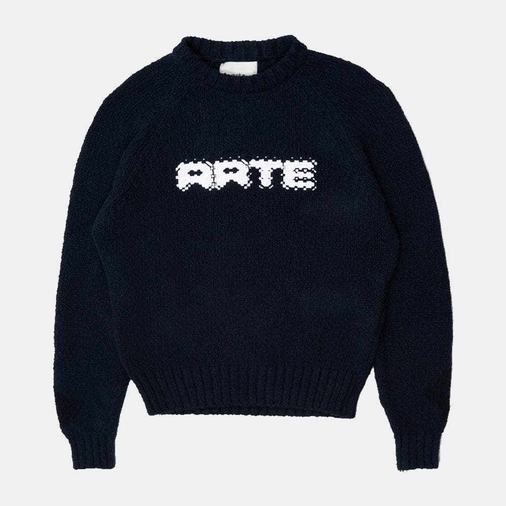Arte Antwerp Pixel Front Knit Navy Aw25-226k