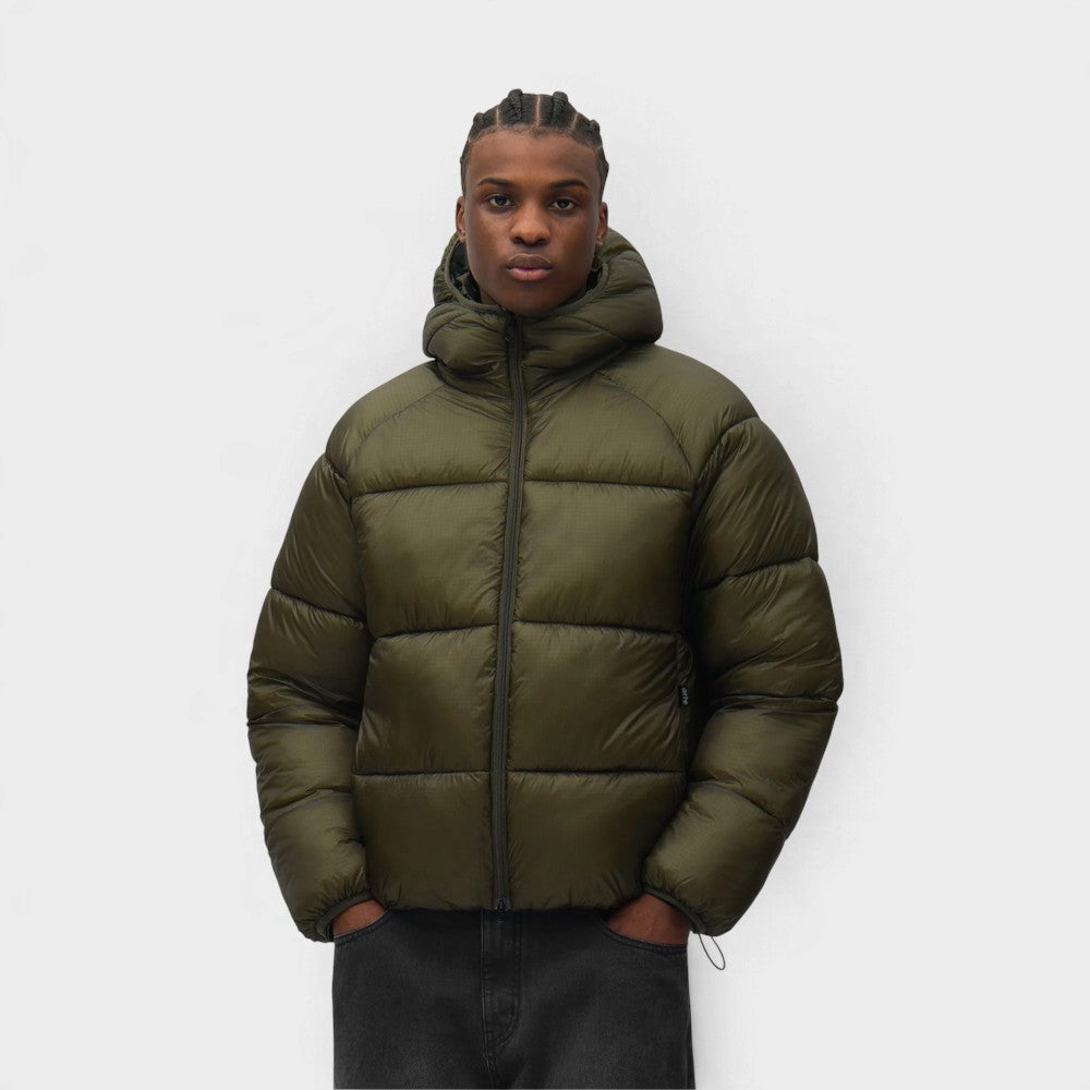 Arte Antwerp Ripstop Hooded Puffer Green Aw26-091j-green